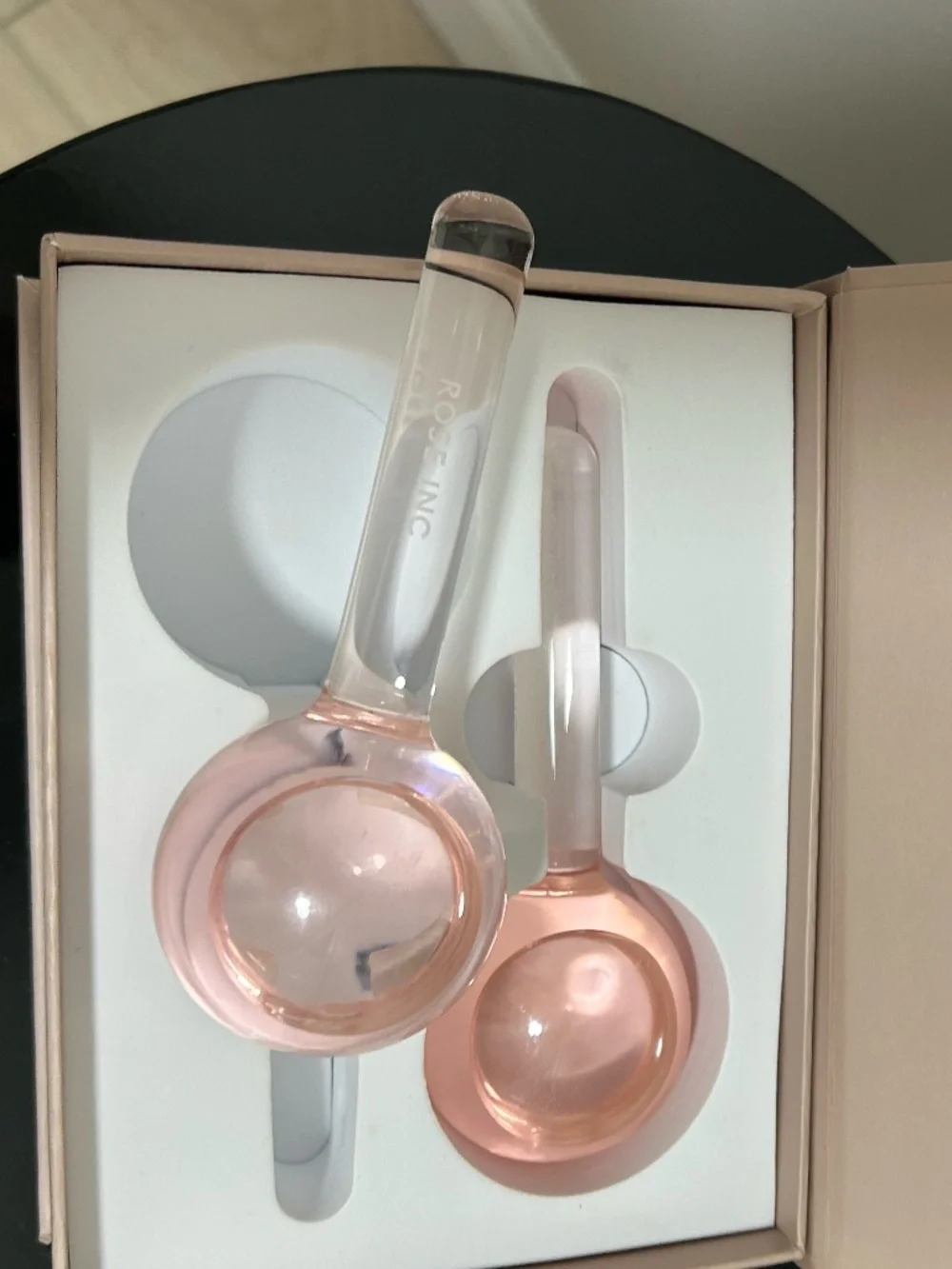 ROSE INC Glass Cooling Spheres Facial Massager Duo